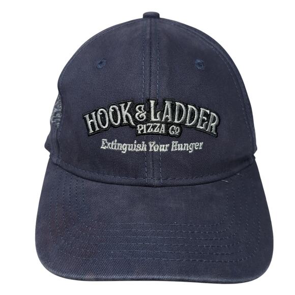 Hook & Ladder Pizza Co Strapback Baseball Cap Blue One Size Adjustable Dri-Duck - Picture 1 of 9